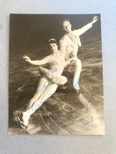 FRANZ NINGL & MARGRET GÖBL (†) Eiskunstlauf signed Autogrammkarte 10x14