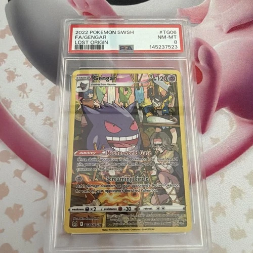 2022 POKEMON SWORD & SHIELD LOST ORIGIN #TG06 FULL ART/GENGAR PSA 8