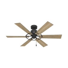 Hunter 52242 Barrel 52 in. Indoor/Outdoor Ultra-Quiet Matte Black Ceiling Fan