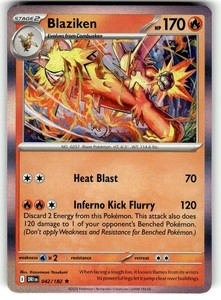 Pokemon SV10: Destined Rivals Card 42/182 Blaziken Holo