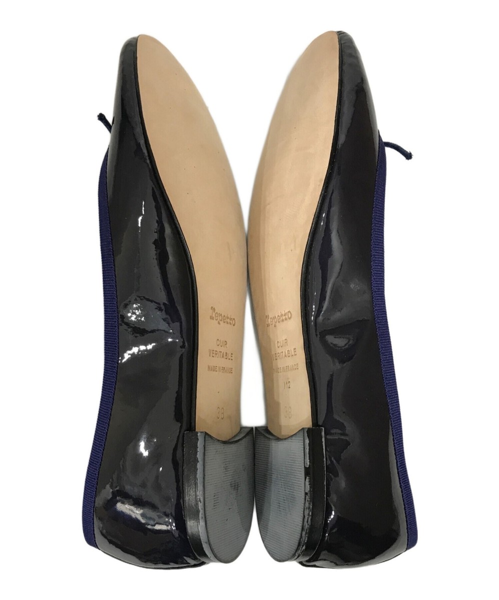 ((値下))【美品】repetto  ネイビーパンプス　38サイズ repetto - 【値下げしました】美品🌟レペット ネイビー ベルト付
