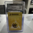 Pokémon Lightning Energy Base Set 1st Edition 100/102 CGC 10 Italian 2000