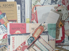 Vintage Travel Junk Journal Ephemera Scrapbooking Kit Paper Bundle Pack