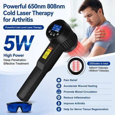 5W Rechargeable Laser Therapy for Sciatica Arthritis and Muscle Pain Home Care