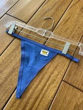 Vintage NWT Super Girl Blue String Thong G-String Size Medium (6) *Rare Superman