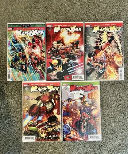 Weapon X-Men #1-5 COMPLETE SET (Marvel Comics 2025) Wolverine & Deadpool