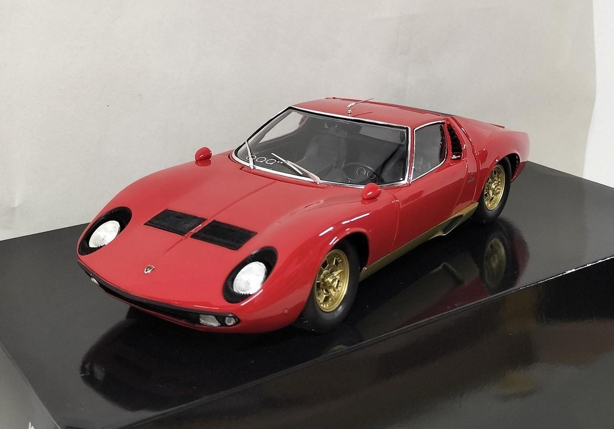 Kyosho 1/18 Lamborghini Miura S Red/Gold model car | eBay