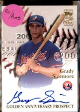 2001 Topps #GAA-GS Grady Sizemore Golden Anniversary Autographs
