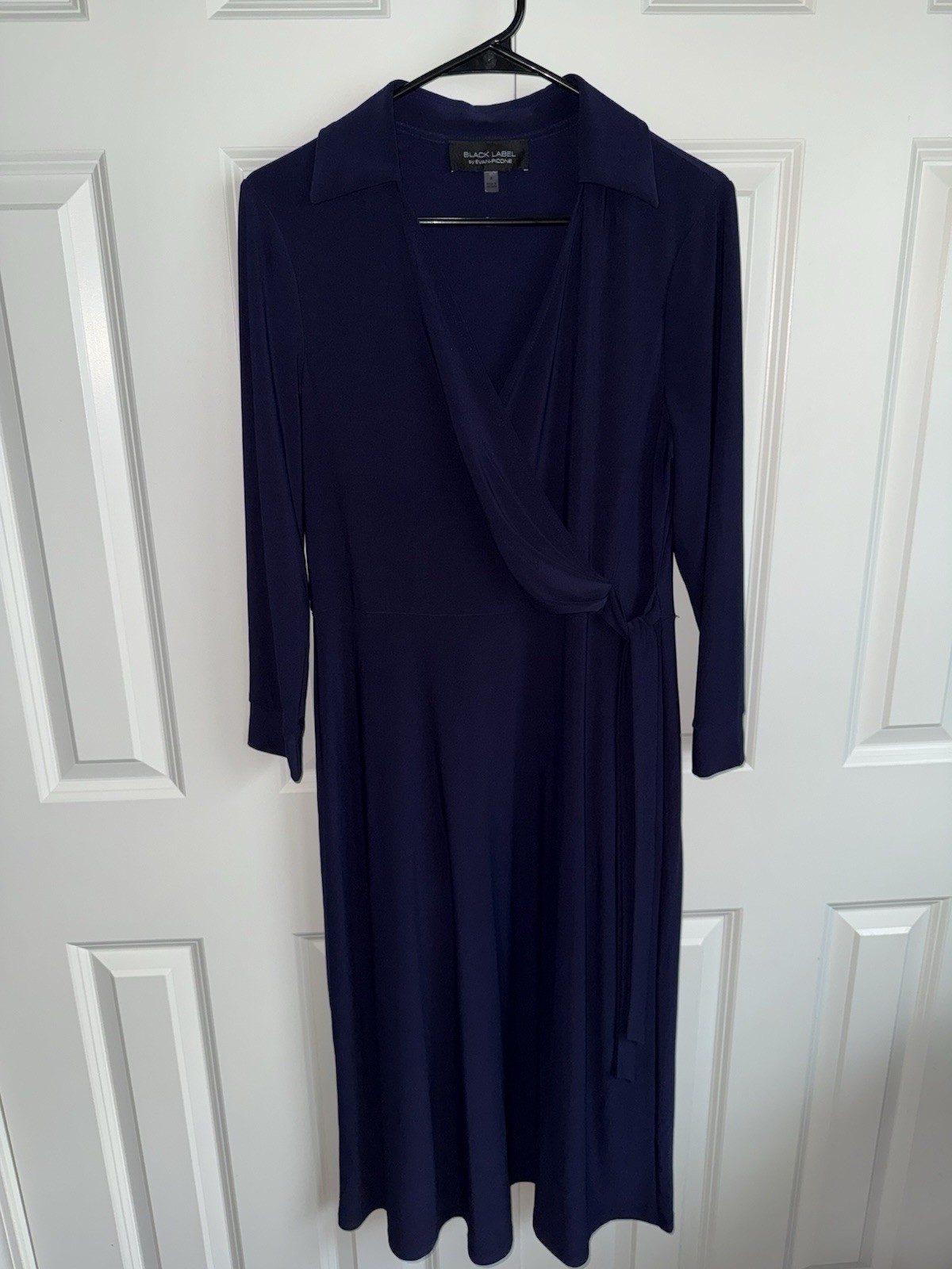Black Label by Evan Picone Size 8 Navy Blue Dress Women’s