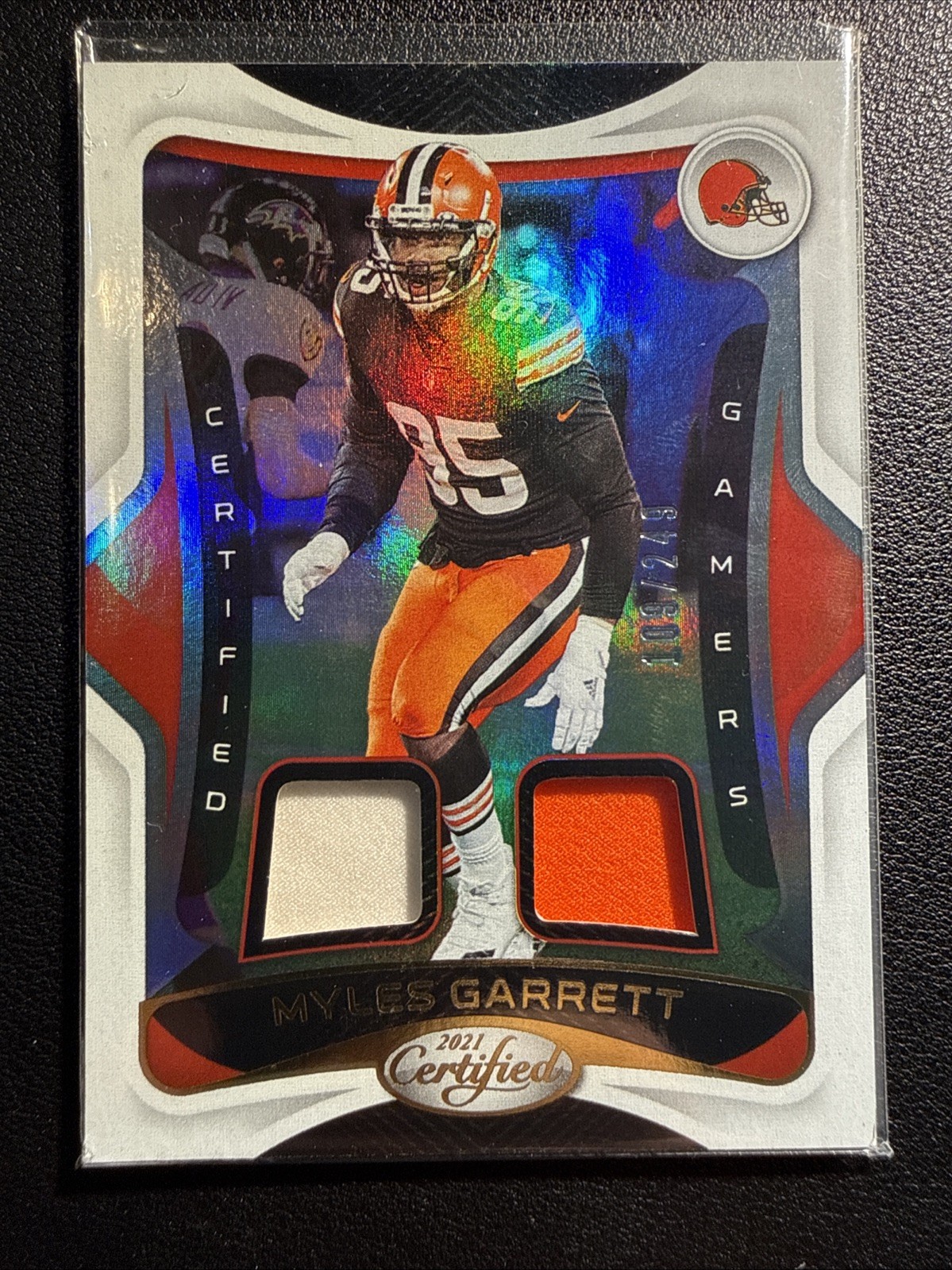 2021 Panini Certified Gamers Myles Garrett Dual Relic /249 #5