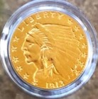 1913 $2.50 About Uncirculated Indian Head Gold Quarter Eagle Ships Free