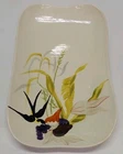 Vintage Red Wing Pottery Capistrano Swallow Slanted Serving Bread Dish Platter