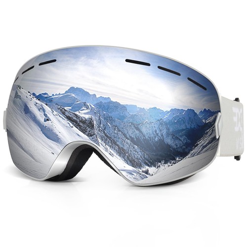 Snowboard Ski Goggles Men Women Youth, Anti Fog OTG Winter Snow Goggles Spher...