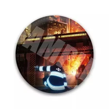 Fire Force Round Coin Case Wallet Pass Holder Synthetic Leather Used