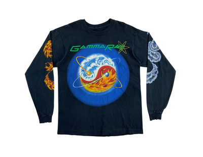 Gamma Ray 1993 Insanity And Genius Cotton Black Long Sleeve Shirt UR32