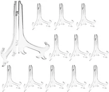 6" Acrylic Plate Stands for Display Plate Holder Transparent 12Pcs