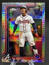 Ozzie Albies 2025 Topps Chrome Prism Refractor #206 Atlanta Braves