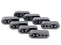 8X Epdm Auspuffgummi Halterung Universell AufhäNgung Auspuff Gummi 4Loch Schwarz