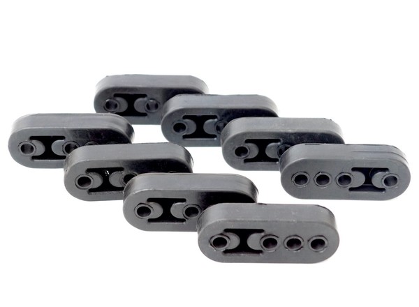 8X Epdm Auspuffgummi Halterung Universell AufhäNgung Auspuff Gummi 4Loch Schwarz-image