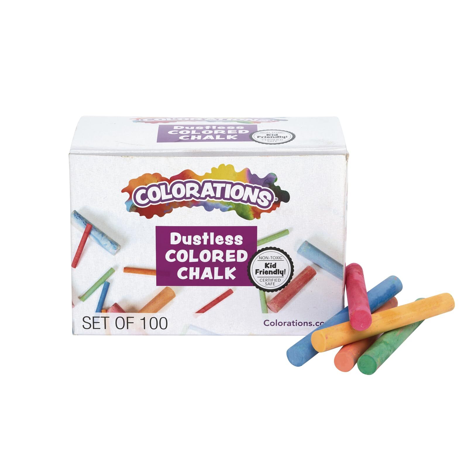 Colorations速 Colored Dustless Chalk - 100 Pieces