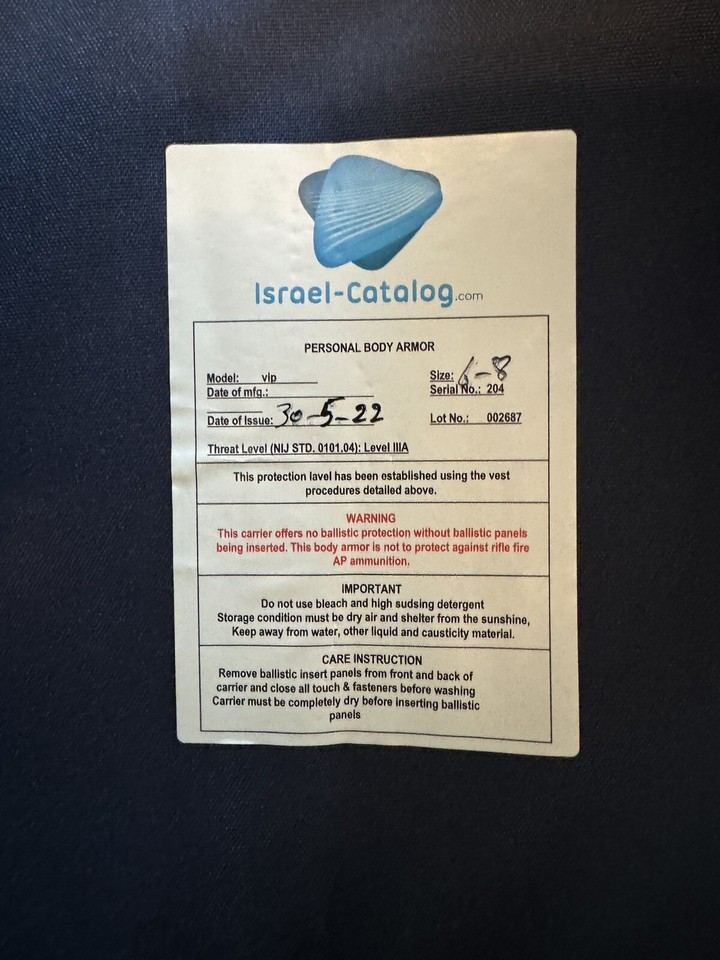 Children's Bulletproof Vest Size 68 Navy 2nd Grade Vest Unisex Boys Or