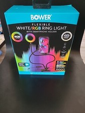 New / Sealed Bower Flexible White/RGB Ring Light With Smartphone Holder.
