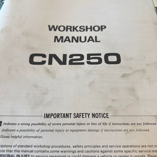 Honda CN250 Helix Fusion Spazio Genuine Workshop Service Manual 1988 - Picture 2 of 6
