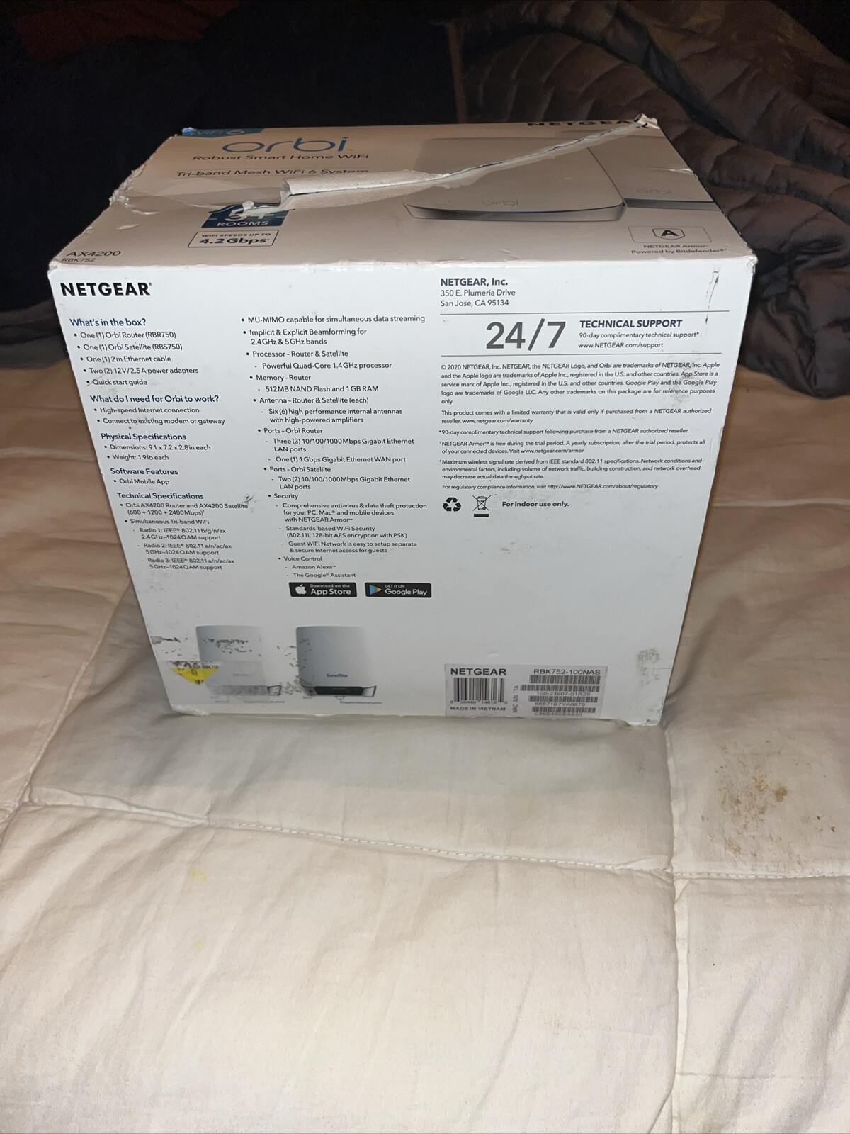 NETGEAR Orbi RBK752 Tri-Band Mesh Wi-Fi 6 System (Set of 2)