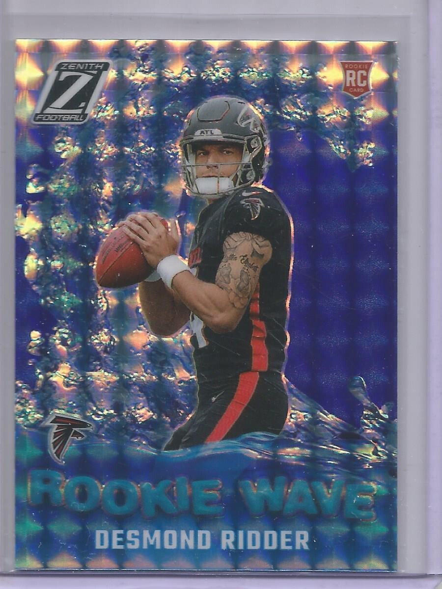 Desmond Ridder 2022 Panini Zenith Blue Mosaic Prizm Rookie Wave
