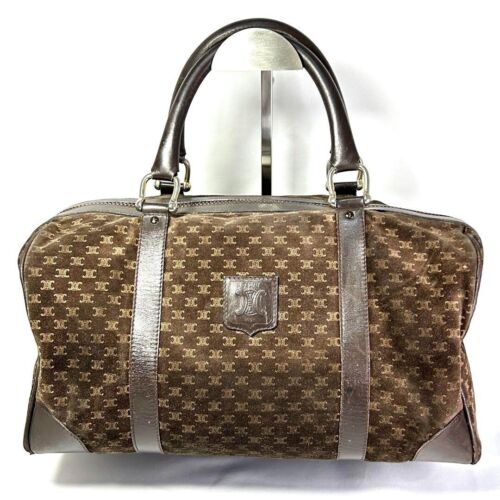 Vintage alte Boston Bag CELINE braun Wildleder - Bild 2 von 19