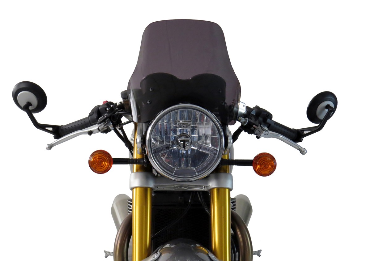 TRIUMPH バイクシールド 薄いスモーク TRIUMPH STREET CUP 17-19 Dark Smoke Screen (290 MM) - Powerbronze