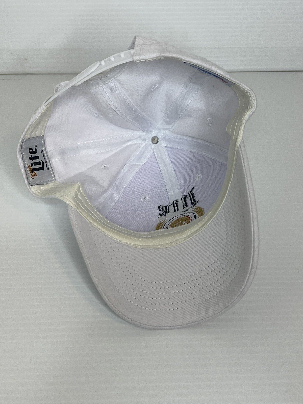 Miller Lite Logo White Snapback Hat Adjustable Cap Ac… Gem
