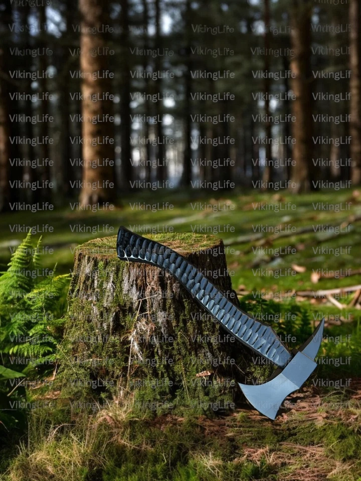 Pack Of 3 Handmade Viking Axes| High Carbon Steel |Battle Ready Throwing Axe Set - Image 3 of 4
