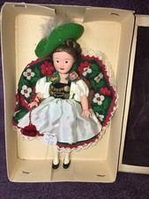 8  Antique Vintage EDI German Celluloid MIB In German Costume, Doll SB