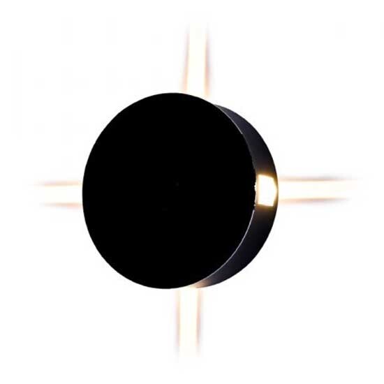 V-TAC VT-706 Lampada LED 4W da parete rotondo nero wall light bianco naturale 40