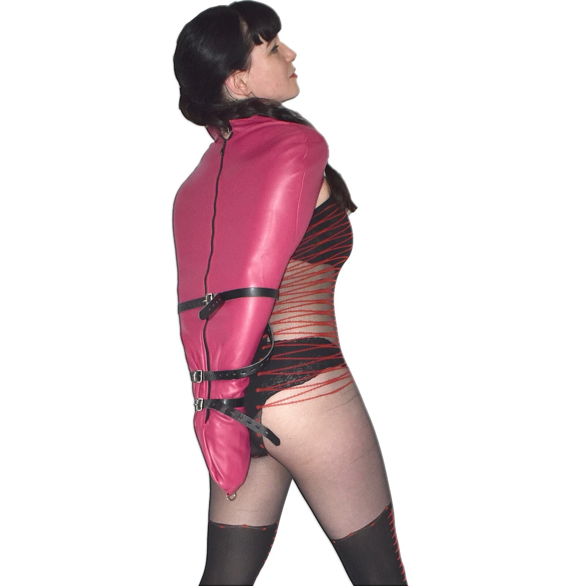 abschließbarer brustfreier Monohandschuh mit Riemen* Gr. S * Erotik BDSM  Bondage | eBay