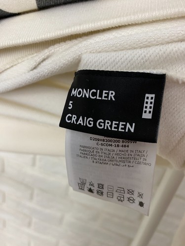 Men's Moncler Genius Craig Green Hoodie Big Logo Beige Size S - Picture 6 of 13