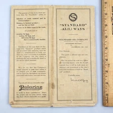 Rare Early 1923 Standard Oil Company NJ Gasoline Maryland Road Map Polarine Oil