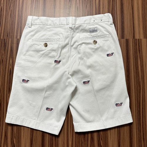 Vineyard Vines By Shep & Ian Youth Boys Shorts Size 12 White Adj Waist Emb Logo - Picture 10 of 13