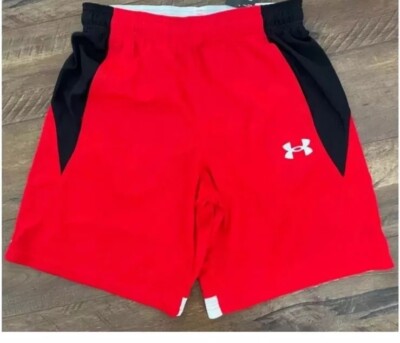 Under Armour Men's UA Baseline Basketball 10  Short Size Small Red And Black