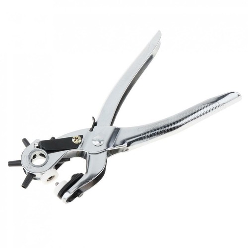 Hole Making Revolving Punch Pliers For Leather Belts with Eyelets Tool 6 - Picture 3 of 11
