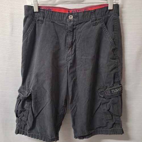 2 Pair Boys Levi's Cargo Shorts Black Gray 11" Inseam Size 18 Reg - Picture 5 of 8