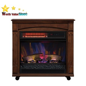 Chimneyfree Rolling Mantel Infrared Quartz Electric Fireplace