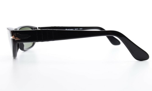 Persol Sunglasses 2582-S 53 17 95/31 130 Tempered Green Lens Black Square S/M - Picture 4 of 11
