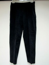 VTG TALBOTS Stretch Cotton Slim Pants Flat Front Black 28 1/2 x 28 1/2 6 EUC