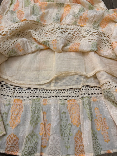 Me 2 Magic Anthropologie Sundress Orange & Green Floral Knee Length Size XL NWT - Picture 5 of 6