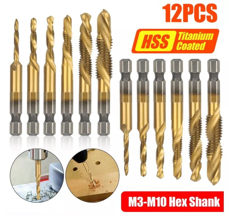 Thread M3 Drill 12PCS 1/4