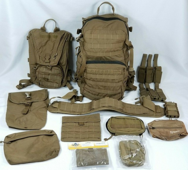 USMC PACK/FILBE ASSAULT BACKPACK MOLLE+Hydration Pack Coyote+Pouches eBay