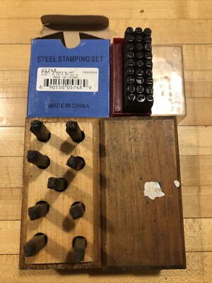 USED Greenfield 1/8  Steel Number Letter Stamps Punch Figure Set Machinist China