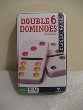 DOUBLE 6 DOMINOES, classic games brand new and sealed